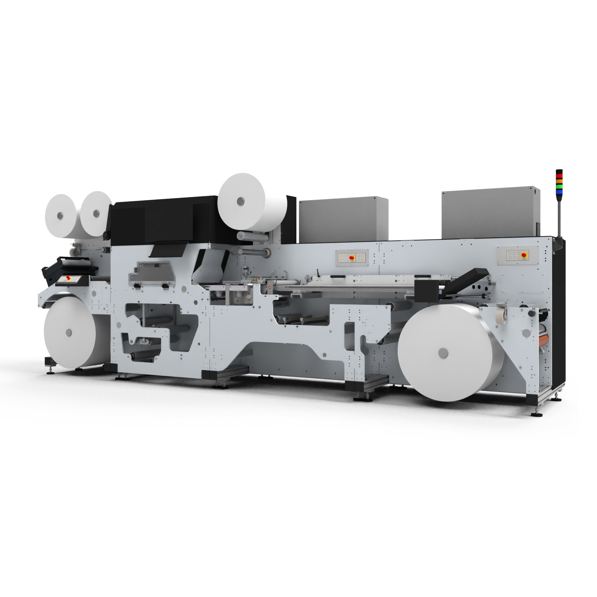 Precision laser die cutting module cutting pressure-sensitive label stock