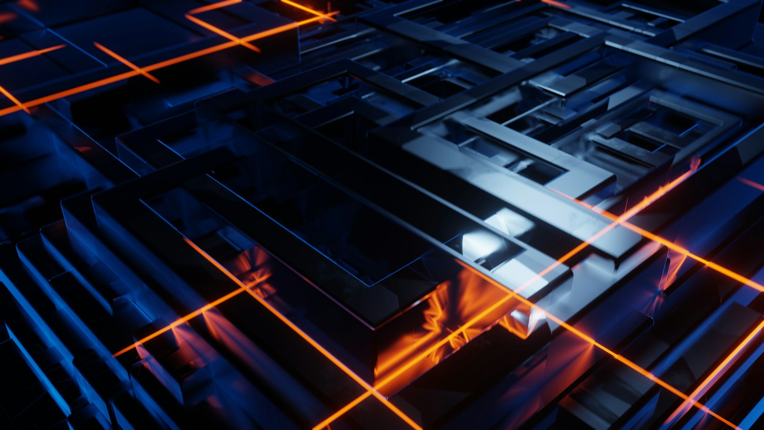 Abstract engineering visual representing Spartanics custom automation development